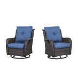 Save 60% - Outdoor 2PC PE Rattan Swivel Glider Chairs, NTC Series - Belord