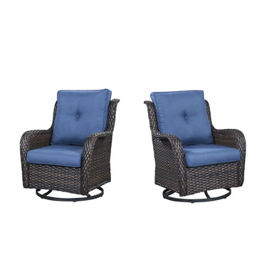 Save 60% - Outdoor 2PC PE Rattan Swivel Glider Chairs, NTC Series - Belord
