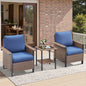 3-Piece Set: Patio Wicker Chairs with Side Table, WNG Series