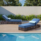 Set of 2 Luxury Chaise Lounges | 5-Inch Cushions & Reclining Back for Poolside, NTC Series