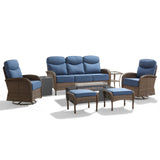 Upgraded 7-Piece Patio Furniture Set with Split Fire Pit Table – Premium Comfort for Backyard Parties, ND Series - Belord