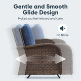 Outdoor Wicker Glider Loveseat, NDS Series - Belord