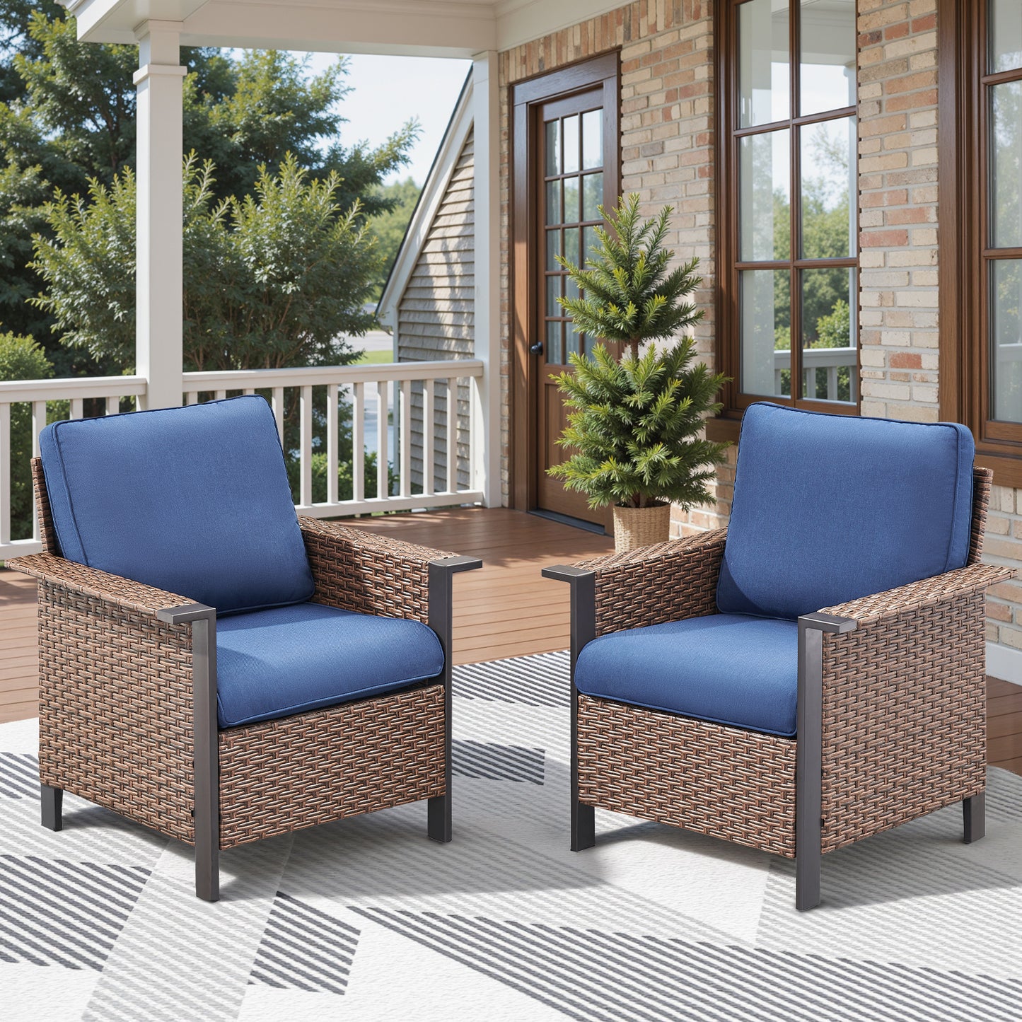 Patio Wicker Patio Chairs Set Of 2, WNG Series