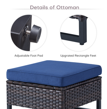 Save 50% - Outdoor 2-PC Ottoman, GRS Series - Belord