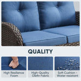 Outdoor Wicker Glider Loveseat, NDS Series - Belord