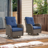 Save 60% - Outdoor 2PC PE Rattan Swivel Glider Chairs, NTC Series - Belord
