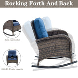 Rocking Chairs Set with Side Table and Ottoman, NDS Series - Belord