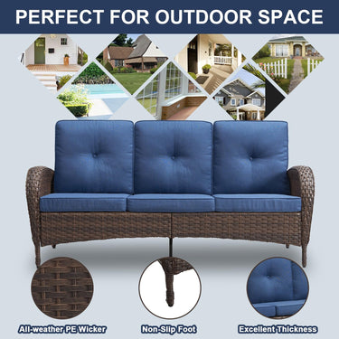 Outdoor Wicker Sofa, NDS Series - Belord