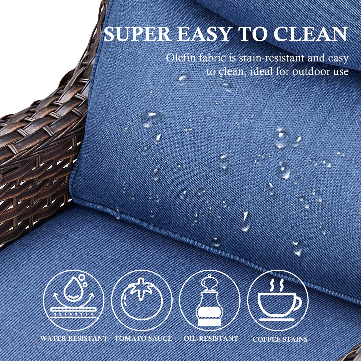 Premium Outdoor 8PCS Sofa Set with Coffee Table for Garden & Deck – 6" Cushion Comfort, NT Series