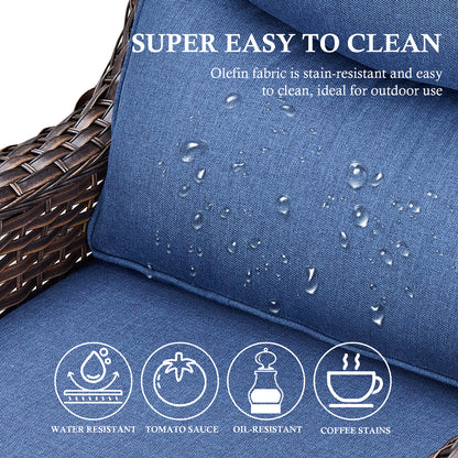 Premium Outdoor 8PCS Sofa Set with Coffee Table for Garden & Deck – 6" Cushion Comfort, NT Series