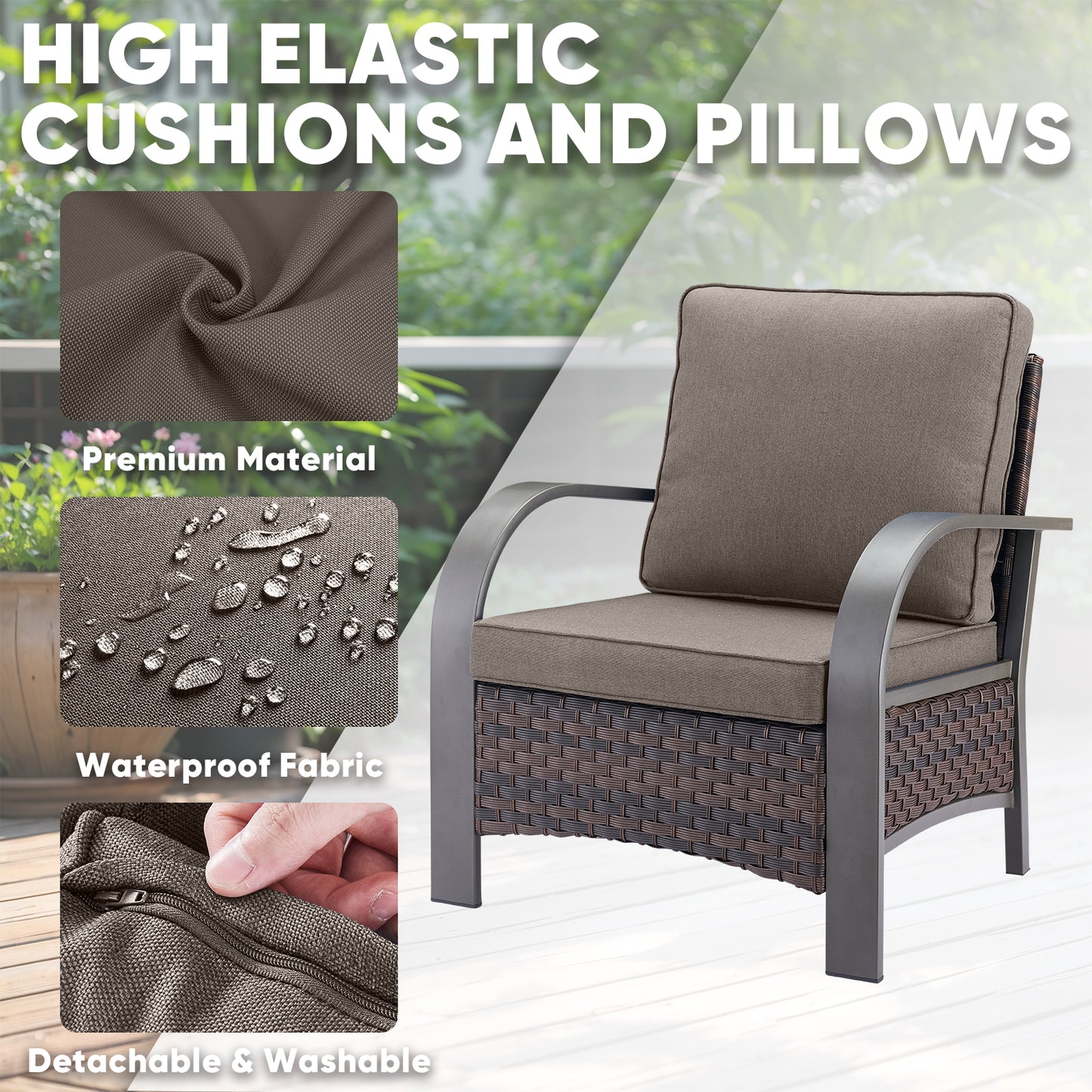 Outdoor Patio Chairs, HW Series