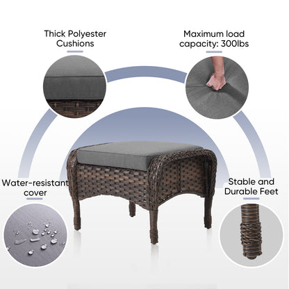 Premium 10-Piece Patio Furniture Set with Metal Fire Pit Table – High-Back Seating for Backyard Living, ND Series - Belord