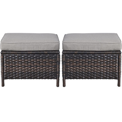 Outdoor PE Rattan Ottoman, NTC Series