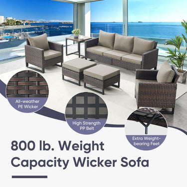 Outdoor Wicker Sofa, GRS Series - Belord