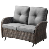 Outdoor Wicker Glider Loveseat, NDS Series - Belord