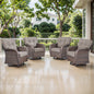 Swivel Glider Chairs (Set of 4) – Wide T-Back Design & 5" Thick Cushions, T Series