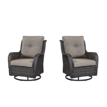 Save 60% - Outdoor 2PC PE Rattan Swivel Glider Chairs, NTC Series - Belord