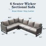 Save 40% - 6-Piece Large Sectional, GRS Series - Belord