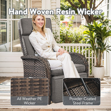 Outdoor 108° to 155° Adjustable Chaise Longue 1 PC, NDS Series - Belord