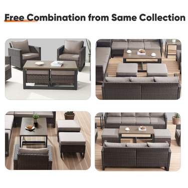 Save 50% - Outdoor 2-PC Ottoman, GRS Series - Belord