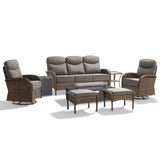 Upgraded 7-Piece Patio Furniture Set with Split Fire Pit Table – Premium Comfort for Backyard Parties, ND Series - Belord