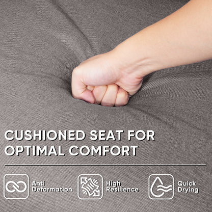 6-Piece Outdoor Rectangular Fire Pit Table Set with 33-Seat Sofa, Swivel Chairs & Footrests, NTC Series