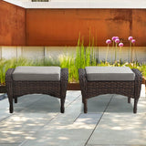 Outdoor Wicker Ottoman, NDS Series - Belord