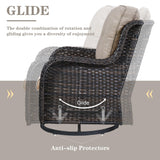 Save 60% - Swivel Glider Chairs Set with Side Table, NTC Series - Belord