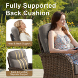 Luxury 10-Piece Patio Set – Sofa & Swivel Chairs with Ottomans, Hand-Woven All-Weather Wicker for Backyard Hosting, ND Series - Belord