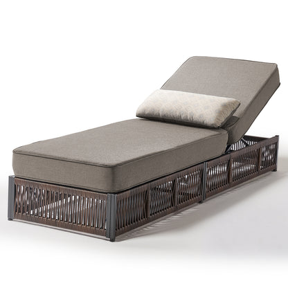 1-Piece Luxury Rattan Chaise Lounge | 6-Position Recline & 5-Inch Cushions, NTC Series