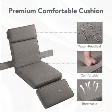 Outdoor 108° to 155° Adjustable Chaise Longue 1 PC, NDS Series - Belord