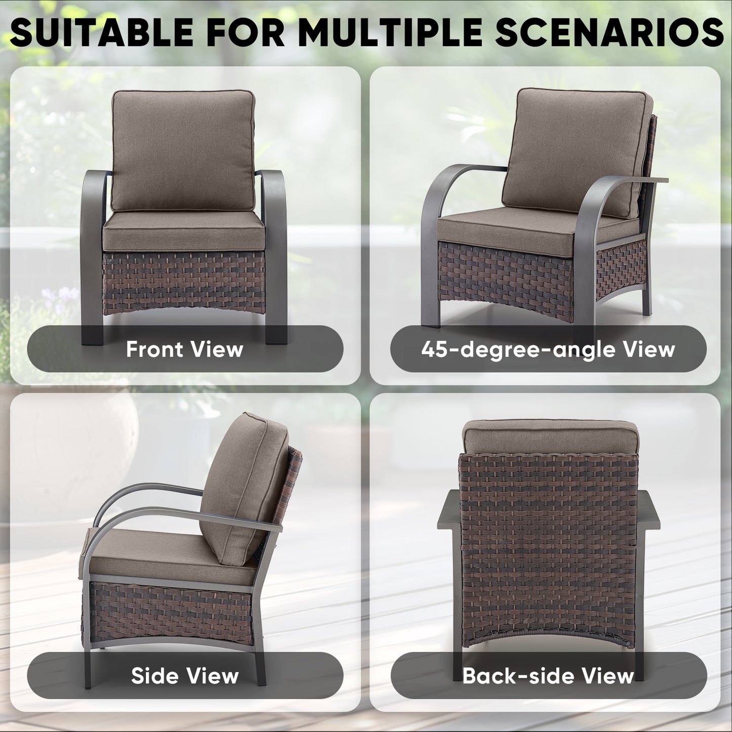 Outdoor Patio Chairs, HW Series