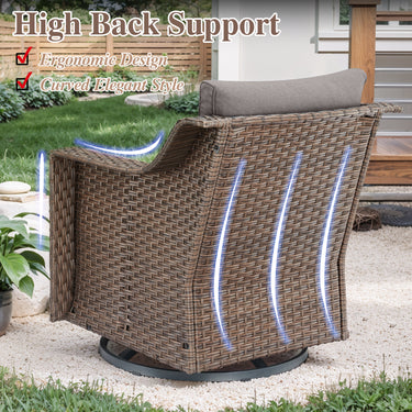 Outdoor Swivel Glider Chairs, DAR Series - Belord