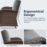Outdoor Wicker Glider Loveseat, NDS Series - Belord