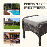 Outdoor Wicker Ottoman, NDS Series - Belord