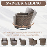 Outdoor Swivel Glider Chairs, DAR Series - Belord