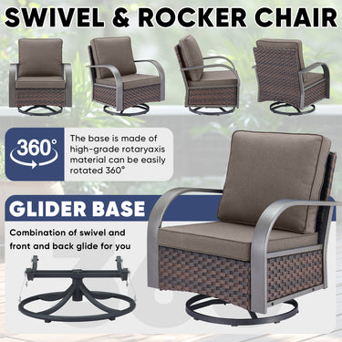 Outdoor Swivel Glider Chairs, HW Series - Belord