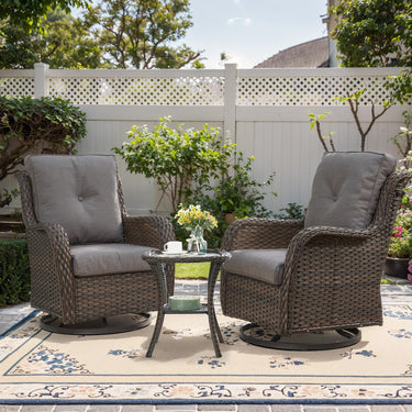 Save 60% - Swivel Glider Chairs Set with Side Table, NTC Series - Belord