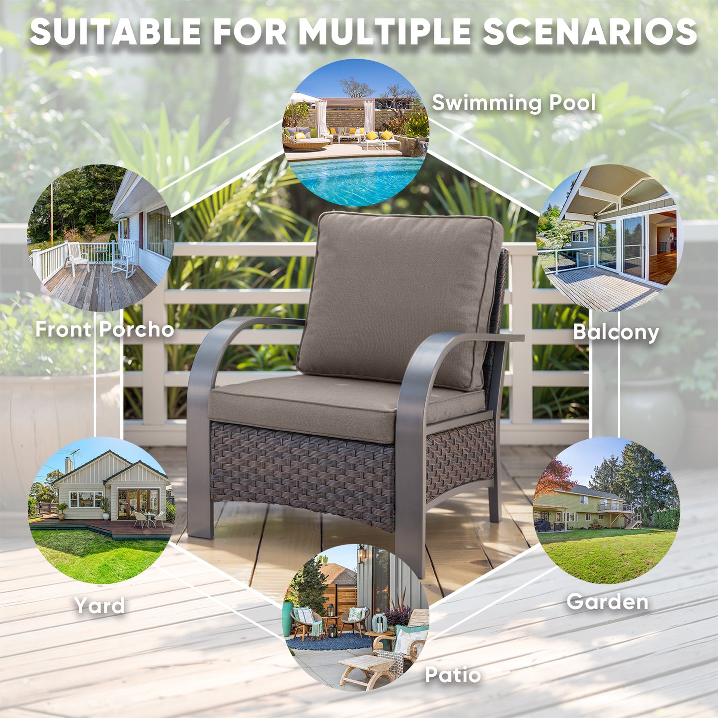 Outdoor Patio Chairs, HW Series