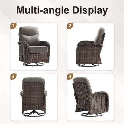 Premium 9-Piece Wicker Patio Set with Fire Pit Table – Resort-Style Comfort for Patio & Deck, ND Series - Belord