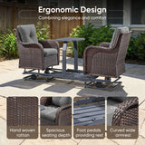 Belord 2-Person Outdoor Wicker Glider Loveseat with Integrated Side Table & Cushioned Seats, NTC Series - Belord