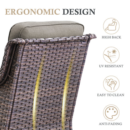 Premium Outdoor 8PCS Sofa Set with Coffee Table for Garden & Deck – 6" Cushion Comfort, NT Series