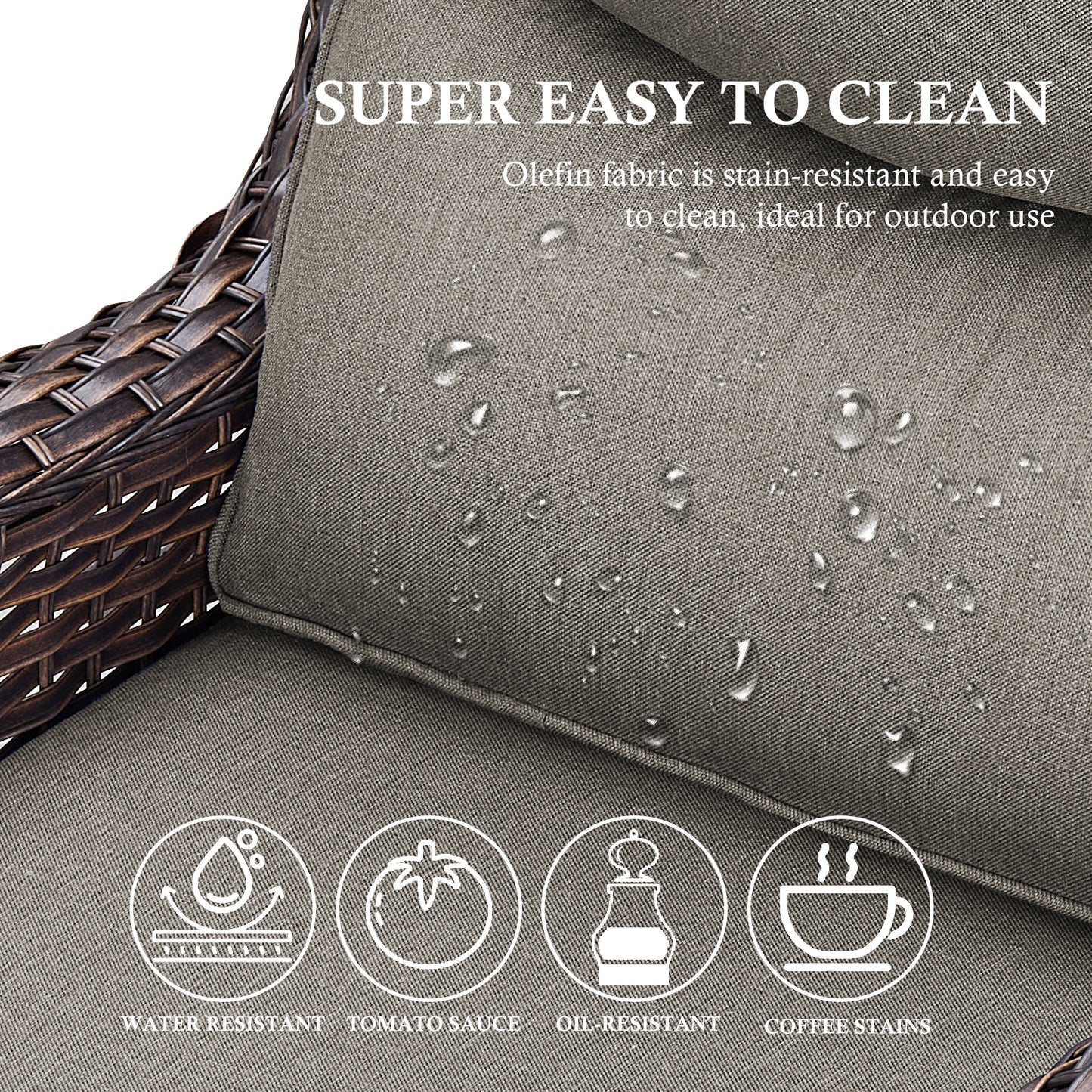 Premium Outdoor 8PCS Sofa Set with Coffee Table for Garden & Deck – 6" Cushion Comfort, NT Series