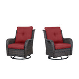 Outdoor 2PC PE Rattan Swivel Glider Chairs, NTC Series - Belord