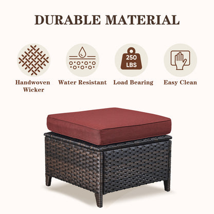 Outdoor PE Rattan Ottoman, NTC Series