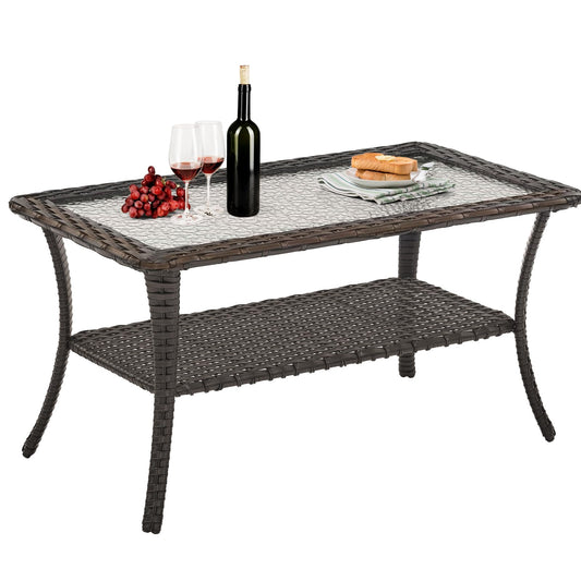 Outdoor 40" PE Rattan Coffee Table, NTC Series