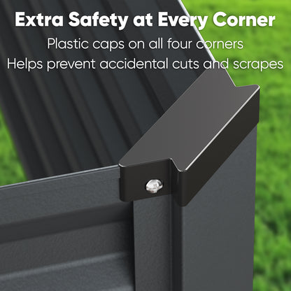 8x4x2ft Deep Galvanized Raised Garden Bed, Outdoor Metal Planter with 479 Gallon Soil Capacity