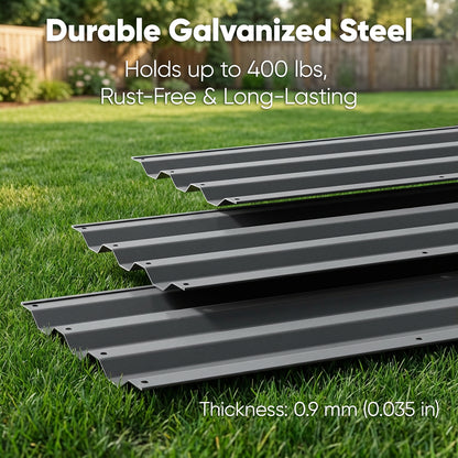 48x30x24in Elevated Raised Garden Bed with Legs, Galvanized Metal Planter for Vegetables, Herbs & Flowers