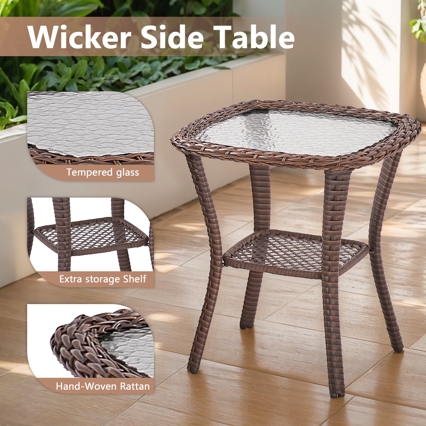 7-Piece Premium Patio Furniture Set with Fire Pit, 3-Seat Sofa, Swivel Chairs & Ottomans, All-Weather Wicker for Backyard & Deck