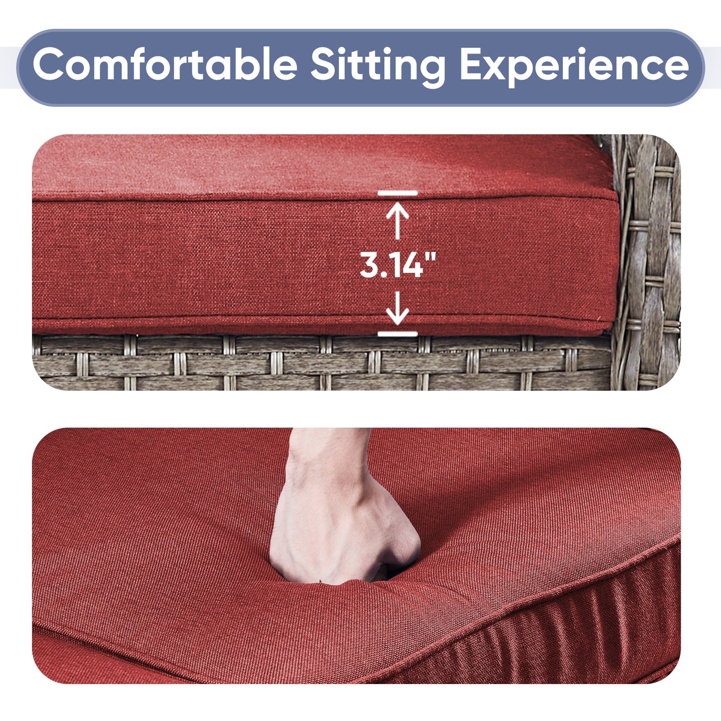 Outdoor Cozy Retreat: 8PC Set with Glider Loveseat, Swivel & Rocking Chairs, Side Tables, Split Fire Pit, NDS Series